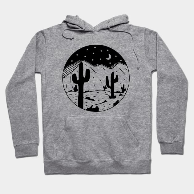 Desert Cosmic Mountain Hoodie by ZimBom Designer